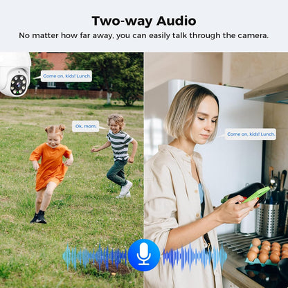 Beveiligingscamera Buiten – CCTV Camera – Bewakingscamera – Wifi Camera – PTZ Camera – 5MP Resolutie – Kleur Nachtzicht 360° Draaibaar