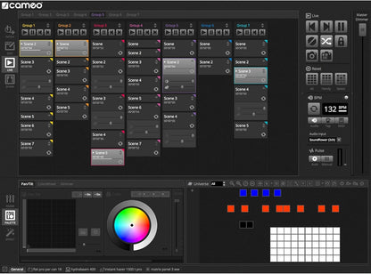 Cameo DVC CUE - USB naar DMX-interface met maximaal 2048 DMX-kanalen en verlicht bedieningspaneel