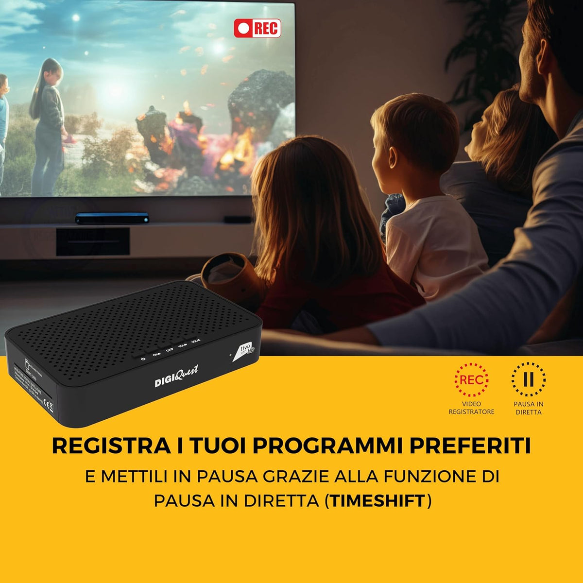 Digiquest Tivusat Classic Q30 DVB-S2 met HD videorecorder - geschikt voor DAZN Zone Channel