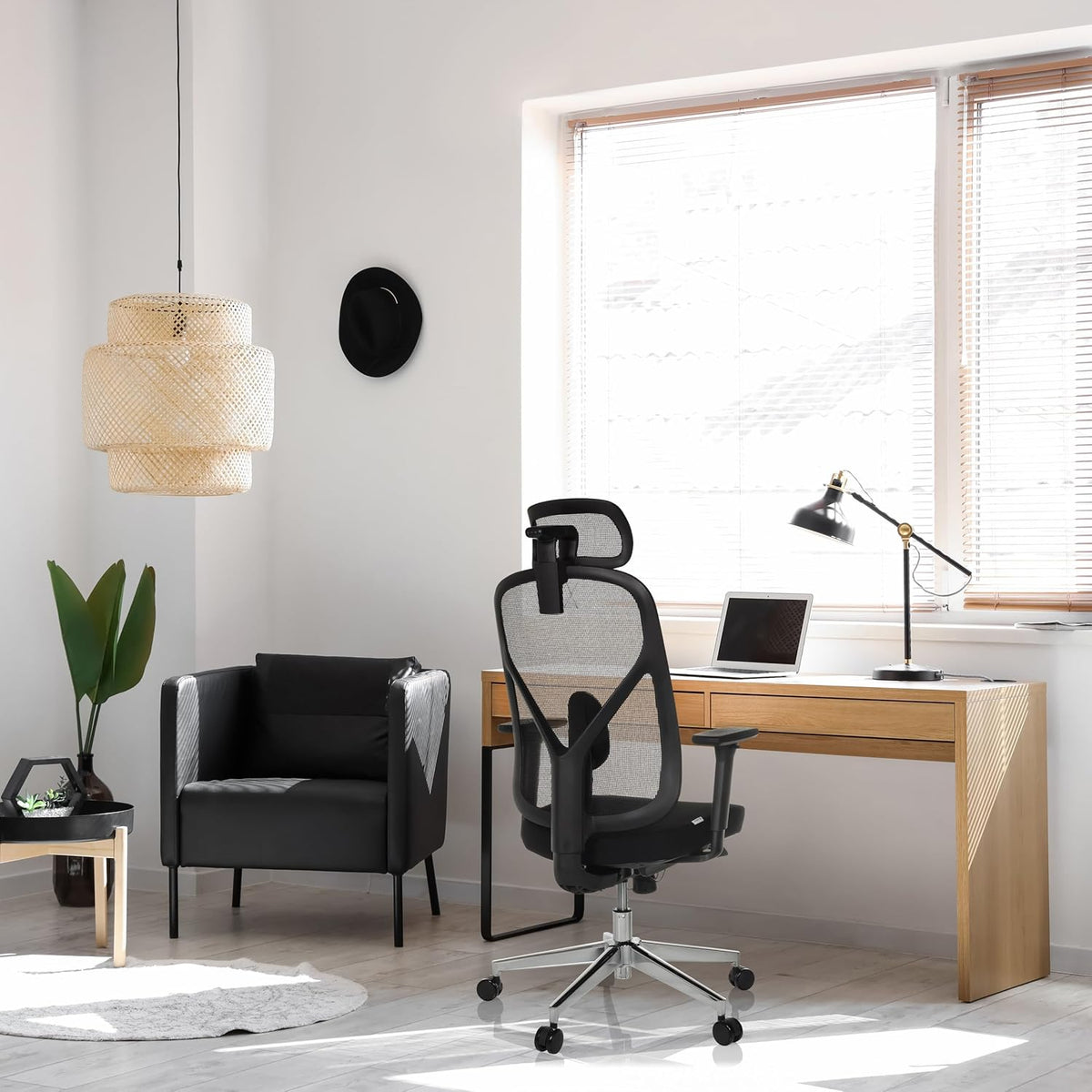 hjh OFFICE Professionele bureaustoel RALOO PRO stof/netstof Zwart