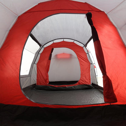 Justcamp Lake 4 Tunneltent, gezinstent, 4 personen - grijs, grote opbergruimte, festival, kampeervakantie