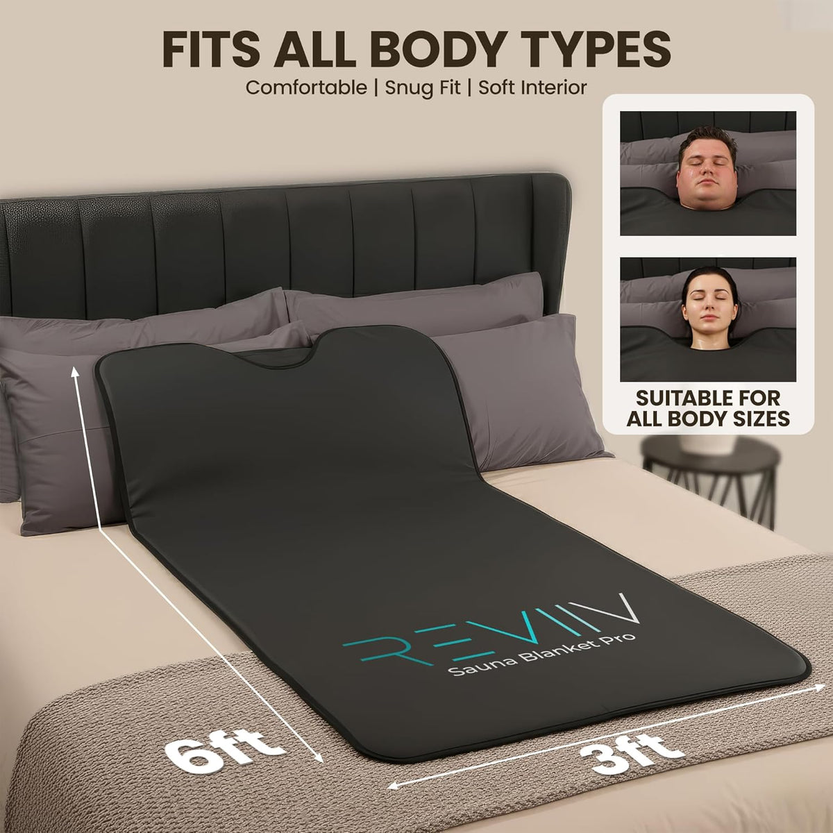 Portable Sauna Blanket with Bonus Cotton Inlay Towel - V2.0 Major Upgrades! Premium Far Infrared Sauna Blanket for Detoxification - Sauna Blanket, Infrared Saunas for Home with Temperature Range of - QUORE