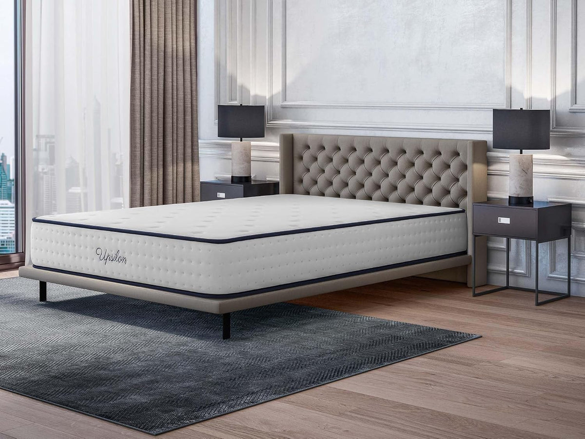 COSMOS Traagschuim Matras, 30cm Hoog, H5 Ultra Stevig Matras, (140 x 190 cm), Gerichte Rugondersteuning, Huidzacht, Upsilon