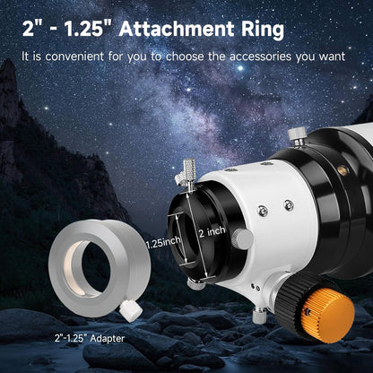 Svbony SV503 102F7 Telescoop Refractor, ED Lens Achromatische OTA Extra Lage Spreiding, RAP Focuser met Dubbele Snelheid, Telescoop voor Deepsky Astrofotografie en Visueel
