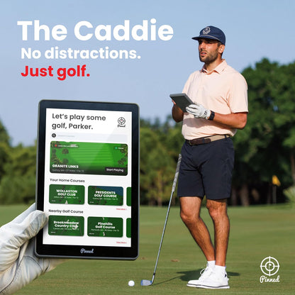 Pinned Golf Het Caddie draagbare golf GPS-apparaat - in zonlicht leesbaar 8 inch scherm, 45.000+ banen, waterdicht, touchscreen golf GPS-handheld met geavanceerde analyse, geen kosten