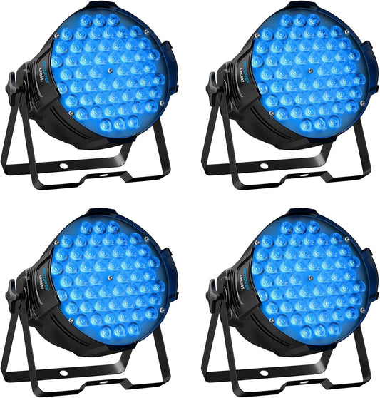 BETOPPER Strobe Podium Light 54x3W RGB LED Par Disco Licht voor Feesten, Geluid Geactiveerd / DMX, DJ Downlight voor Kerk, Feest, Bruiloft, Concert, Club Verlichting