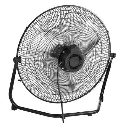 VEVOR Vloerventilator, 3 snelheden, industriële ventilator van robuust metaal, 508 mm, 360 graden helling, windsnelheid 6,5 m/s, voor thuis, garage, winkel, slaapkamer, 2 stuks