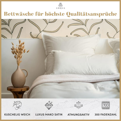 Dekbedovertrek van Egyptisch katoen 155x200 cm, zand/beige