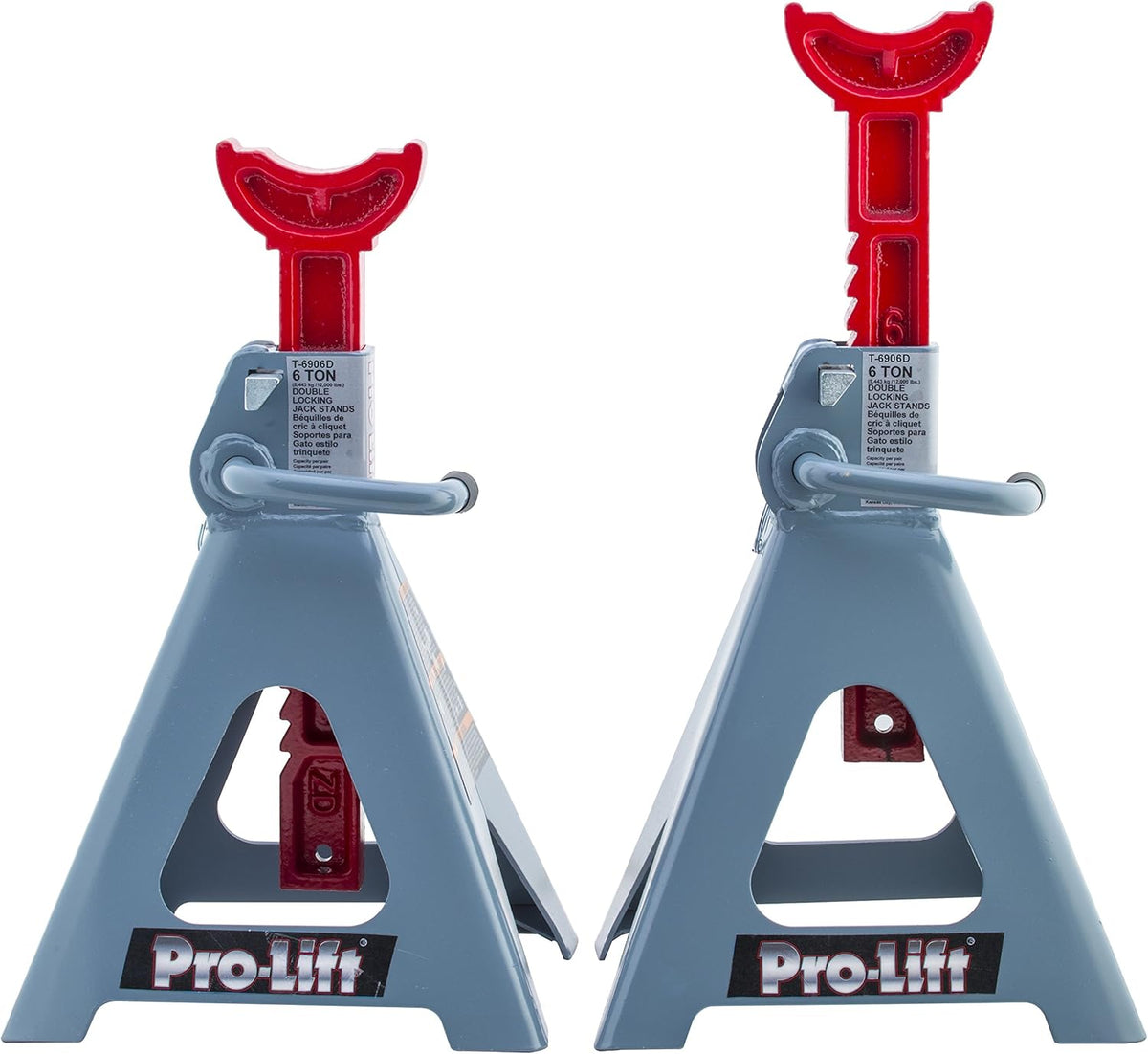 Pro-Lift Heavy Duty 6 Ton Jack Stands Pair - Dubbele borgpennen - Handvat Lock en Mobility Pin voor Auto Reparatie Shop met Extra Veiligheid