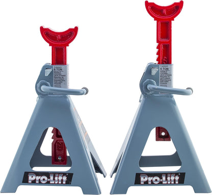 Pro-Lift Heavy Duty 6 Ton Jack Stands Pair - Dubbele borgpennen - Handvat Lock en Mobility Pin voor Auto Reparatie Shop met Extra Veiligheid