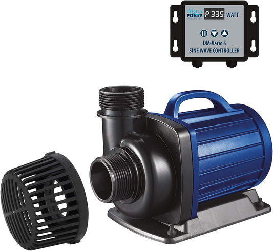 AquaForte Filter-/vijverpomp DM-30.000 Vario S, 115-335W, opvoerhoogte 9,5 m, regelbaar met externe controller. Ideaal als vijverpomp of als beeklooppomp/watervalpomp