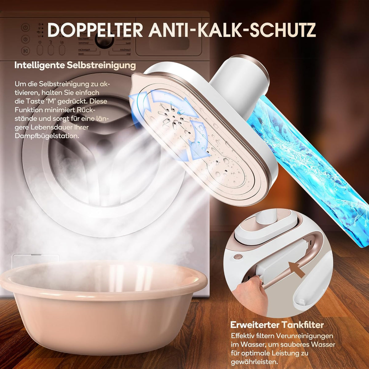 Stoomstrijkijzer – Strijkijzer – Stoomstation – Kledingstomer – Strijkapparaat – 1600 W Vermogen – 1,2 L Afneembaar Waterreservoir