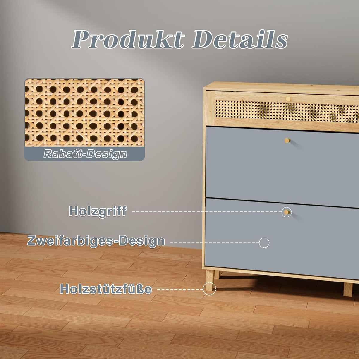 Schoenenkast – Schoenenrek – Entrekast – Schoenopberger – Schoenmeubel – Compact Ontwerp – Verstelbaar Binnenrek – Grijs en Naturel