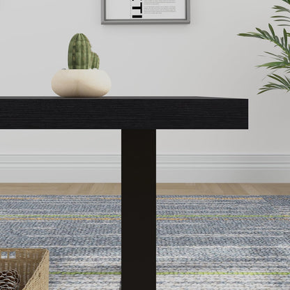 Zwarte salontafel van hout met metalen frame, stabiel en modern, salontafel voor koffie en laptop, 100 l x 55 D x 45,5 cm, vintage stijl