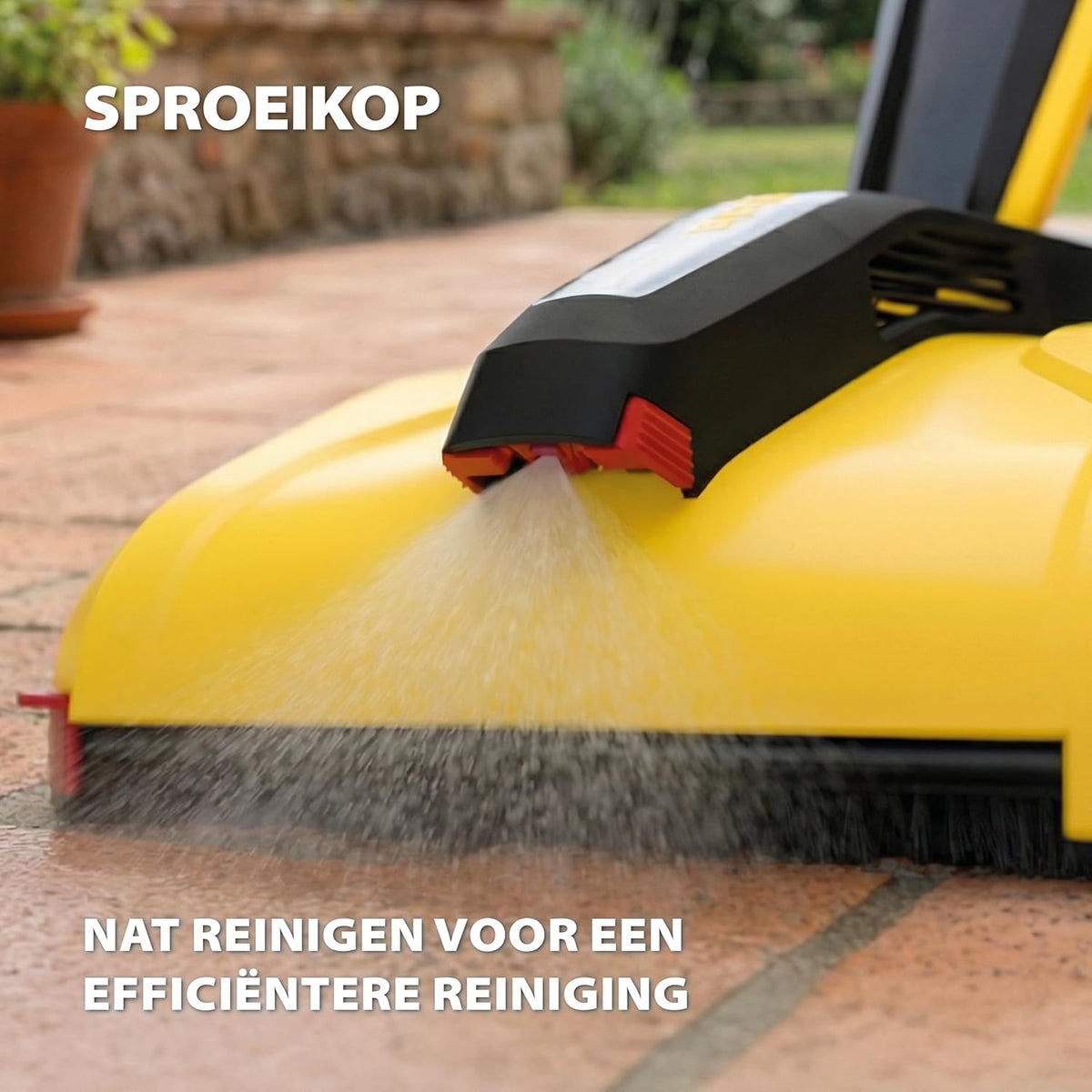WAGNER multifunctionele terrasreiniger Levaro Powerbrush 18V (batterij en lader zijn niet bij de levering inbegrepen) - voor ongecompliceerde onderhoudsreiniging van buitenruimtes