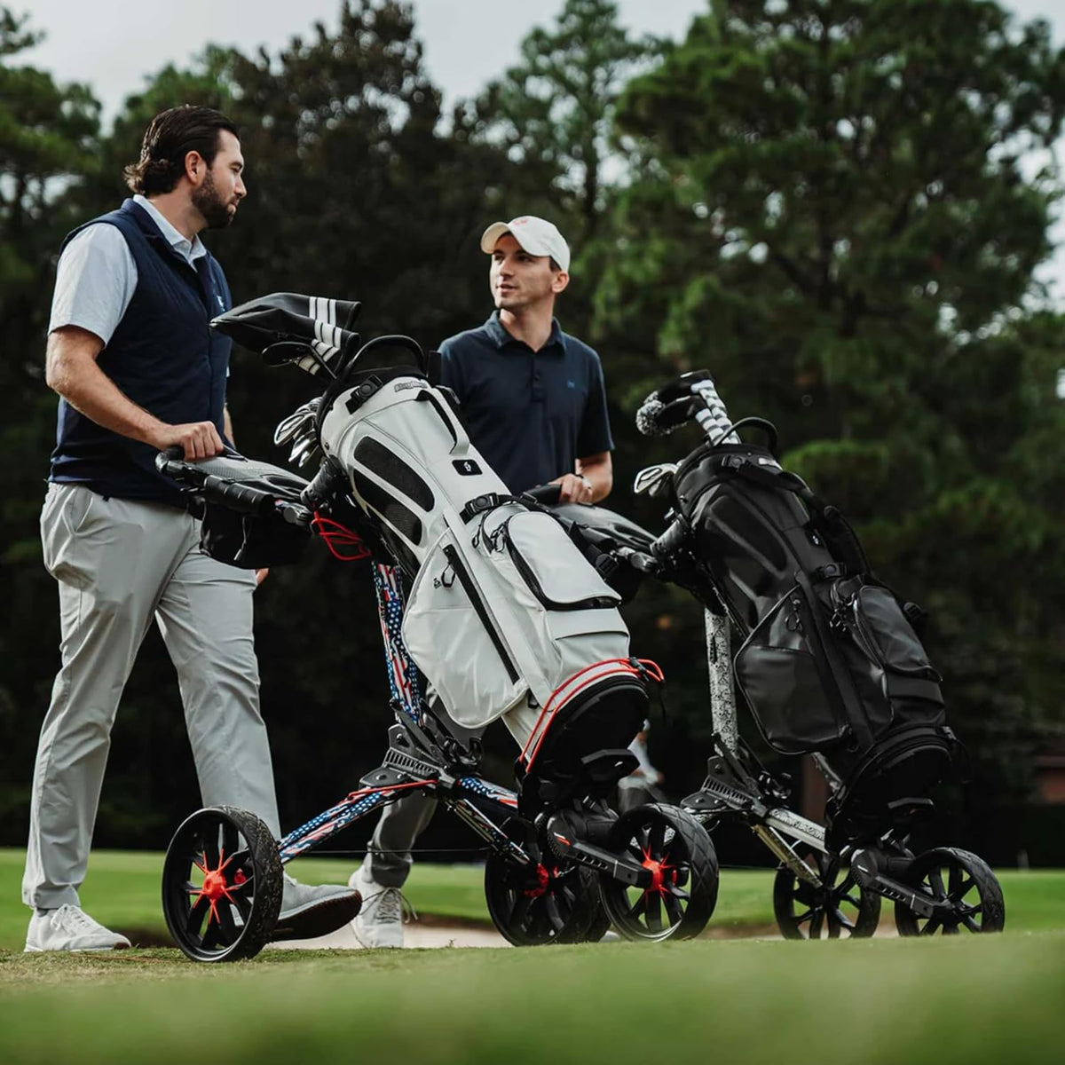 Bagboy Nitron 3 Wiel Golfkarretje Auto Open/Sluit Grafiet/Houtsk