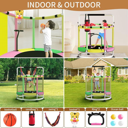 Trampoline voor kinderen, verstelbare baby peuter trampoline, indoor en outdoor kindertrampoline
