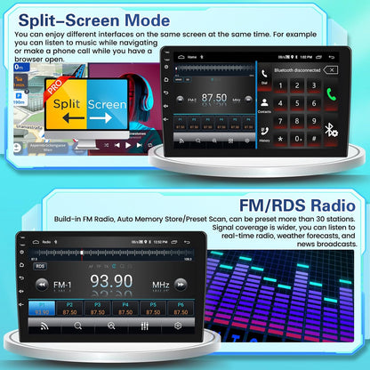 Android Autoradio – Carplay Autoradio – Multimedia Receiver – Navigatiesysteem – Touchscreen Radio – 9 Inch Scherm – Draadloze CarPlay & Android Auto