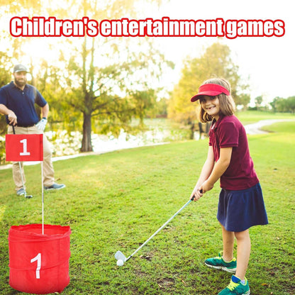 Golf Yard Game, 6 Holes Bucket Golf Games Backyard Golf Game Set Golf Practice Game voor Volwassenen Kinderen Gazon Strand Tuin Camping Park
