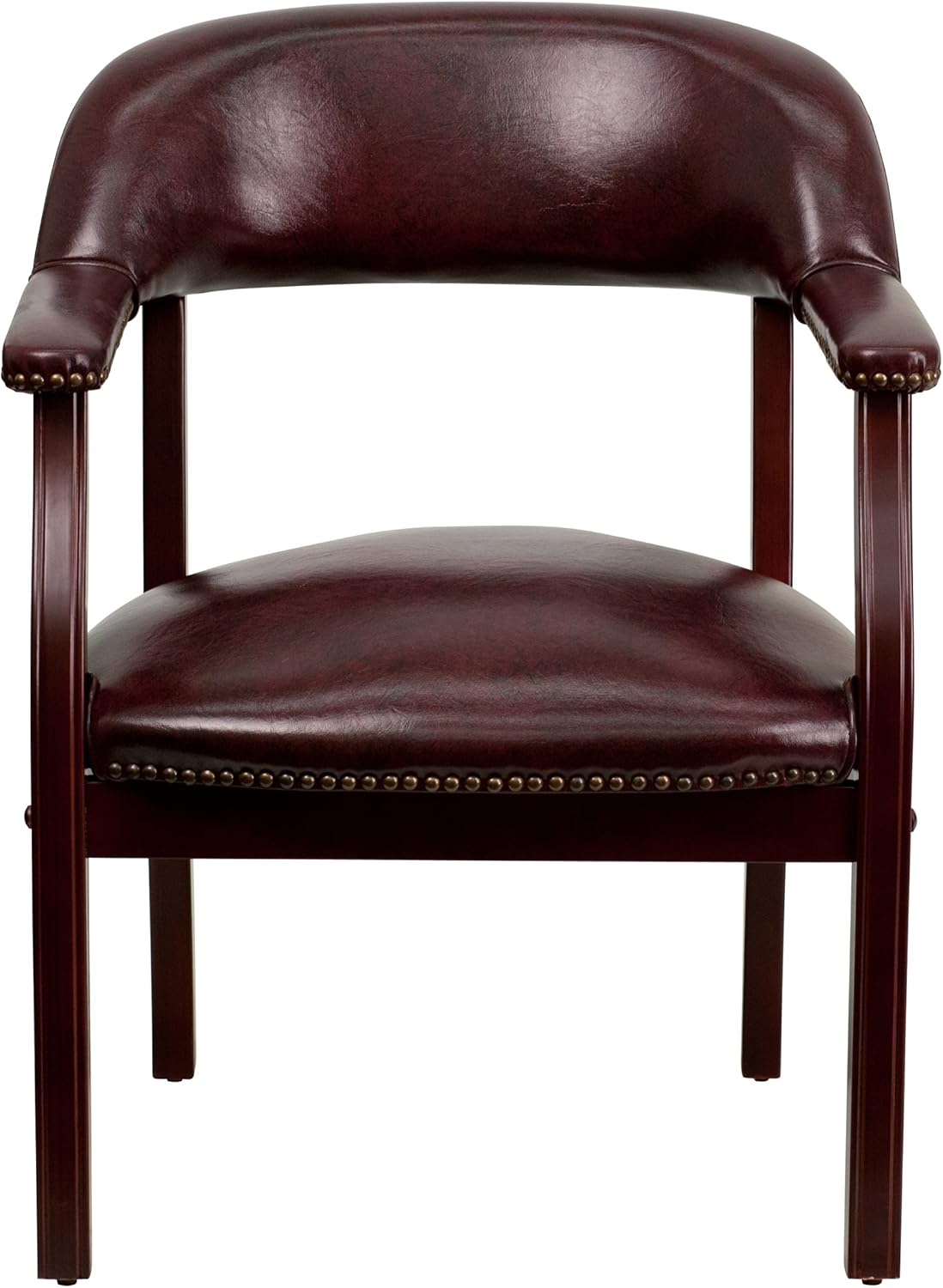 Flash Furniture Diamond Oxblood Luxe conferentiestoel van vinyl met accent nagelbekleding