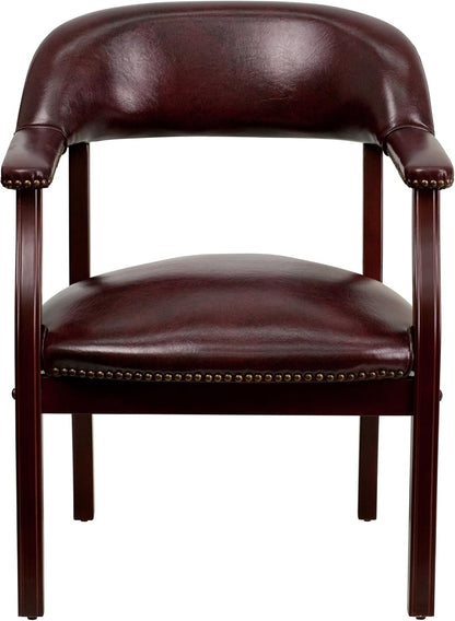 Flash Furniture Diamond Oxblood Luxe conferentiestoel van vinyl met accent nagelbekleding
