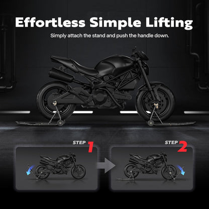 SPECSTAR Motorfietsstandaards 400 kg Capaciteit Voor en Achterwielen Liftcombinatie met U+L Verstelbare Swingarmspoel Zware Paddock