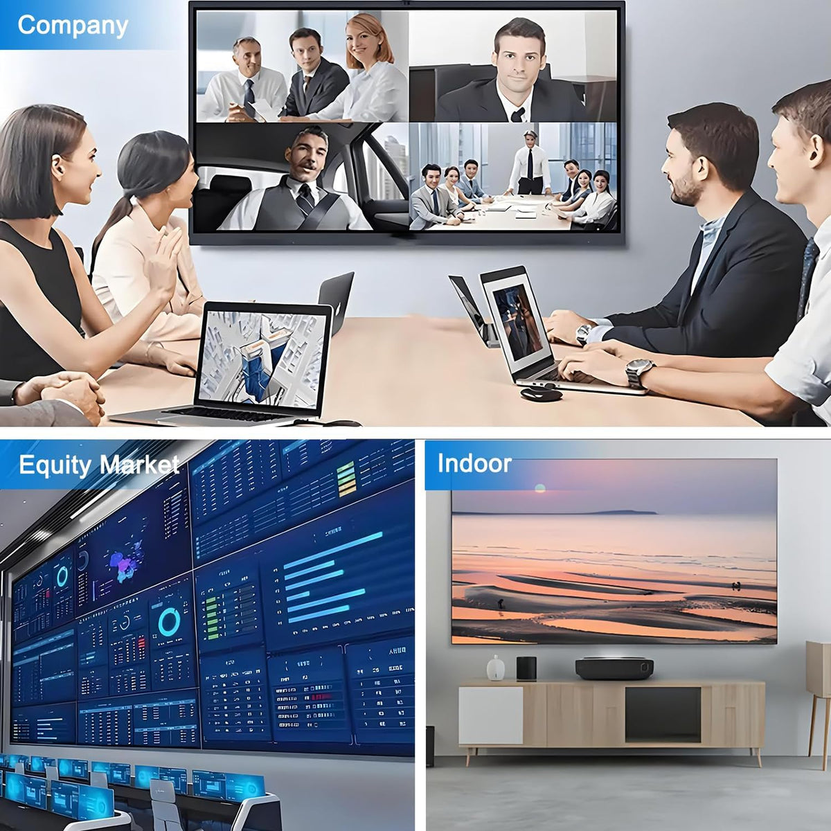 Video Wall Controller 2x2 4K60HZ, HDMI 2.0, 3840x2160@60Hz, 14 modi, remote & RS232-bediening, met out-audio en geheugen