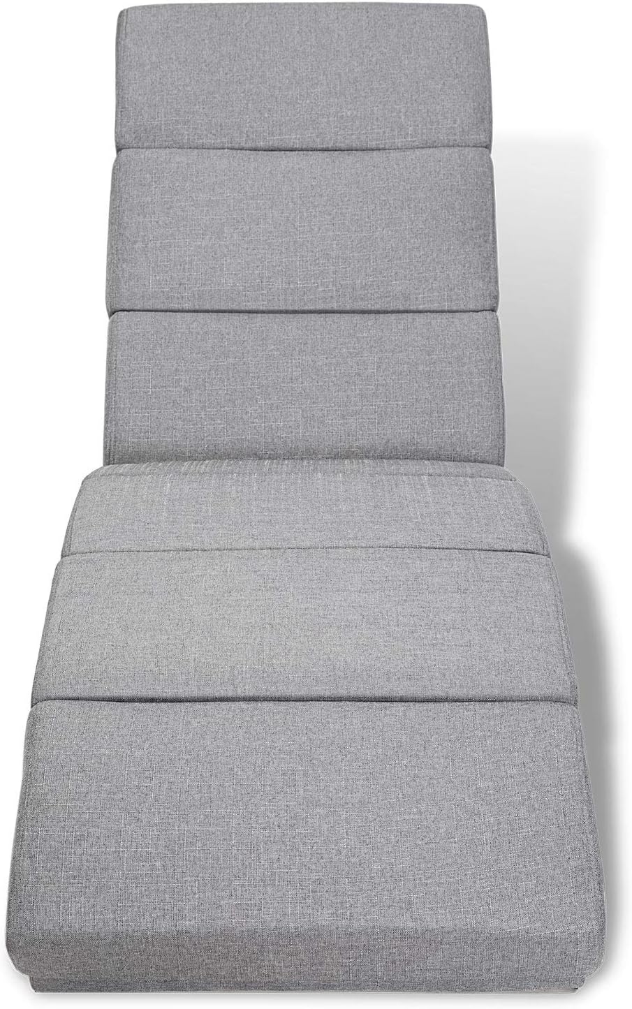 Casaria® Relax Chair XXL London 186 x 89 x 55 cm Ergonomic Fabric Lined 180 kg Load Capacity Living Room Office Indoor Chaise Longue Relax Chair Reclining Chair Grey - QUORE