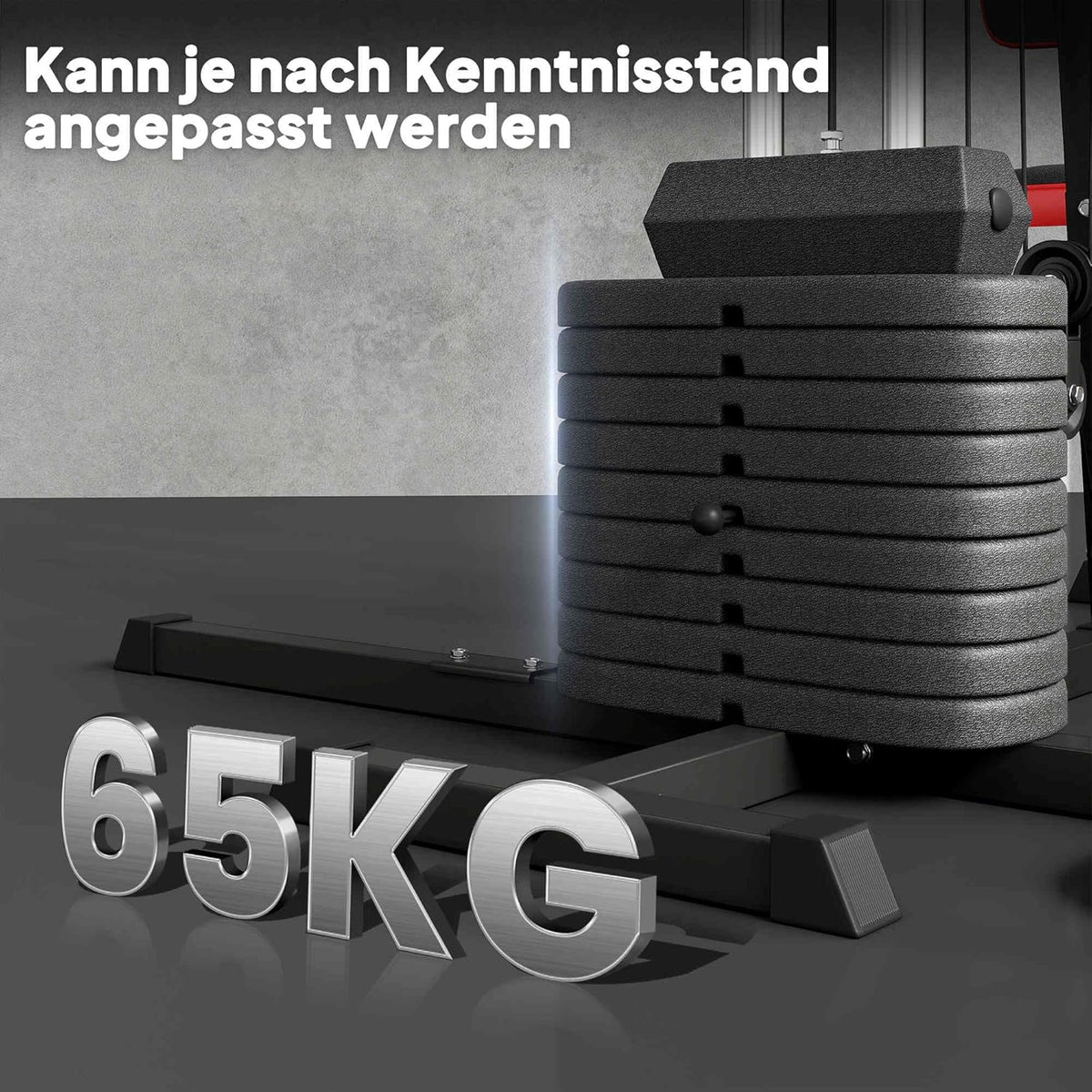 SPORTNOW Kraftstation,Multifunktionale Fitnessstation mit Butterfly- & Latzugstange,Curler, Brustpresse, Sit-Up-Bank, Fitnessgerät mit 65 kg Weightblöcken für Zuhause, Schwarz - QUORE