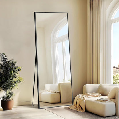 Vloerspiegel – Wandspiegel – Staande Spiegel – Full-Body Spiegel – Grote Spiegel – Aluminium Frame – 165 x 60 cm – Explosieveilig Glas