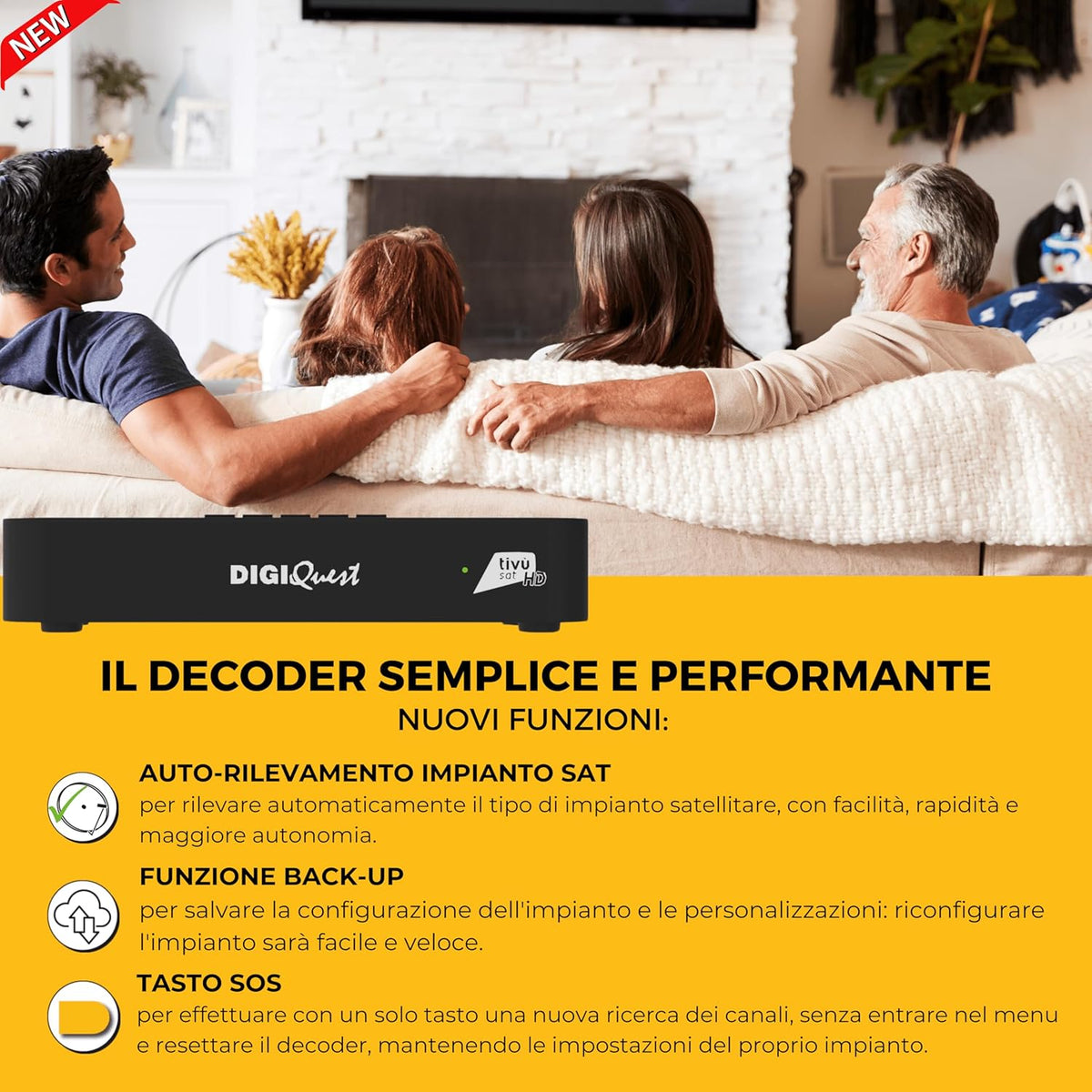 Digiquest Tivusat Classic Q30 DVB-S2 met HD videorecorder - geschikt voor DAZN Zone Channel