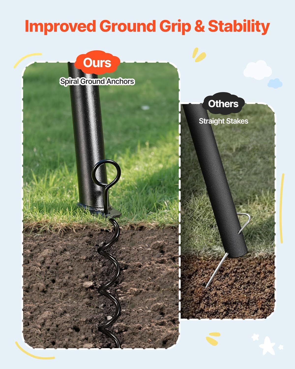 VEVOR Tuinschommel van metaal, A-vormig, voor kinderen, maximale belasting 199,6 kg, zitschommel 150 x 81 cm, voor buiten, binnenplaats, speelplaats, driehoekige structuur voor kinderen
