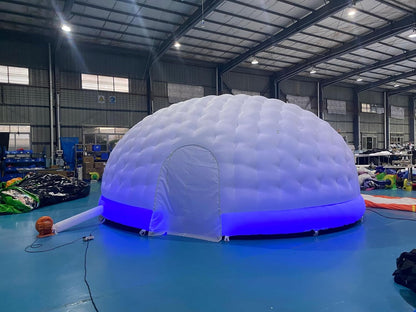 SAYOK Opblaasbare tent met ledlicht met luchtventilator, 6 x 2,7 mh, draagbare luifel, Luna Office Pod voor evenementen, feesten, podiums, bruiloften, beurzen, tentoonstellingen