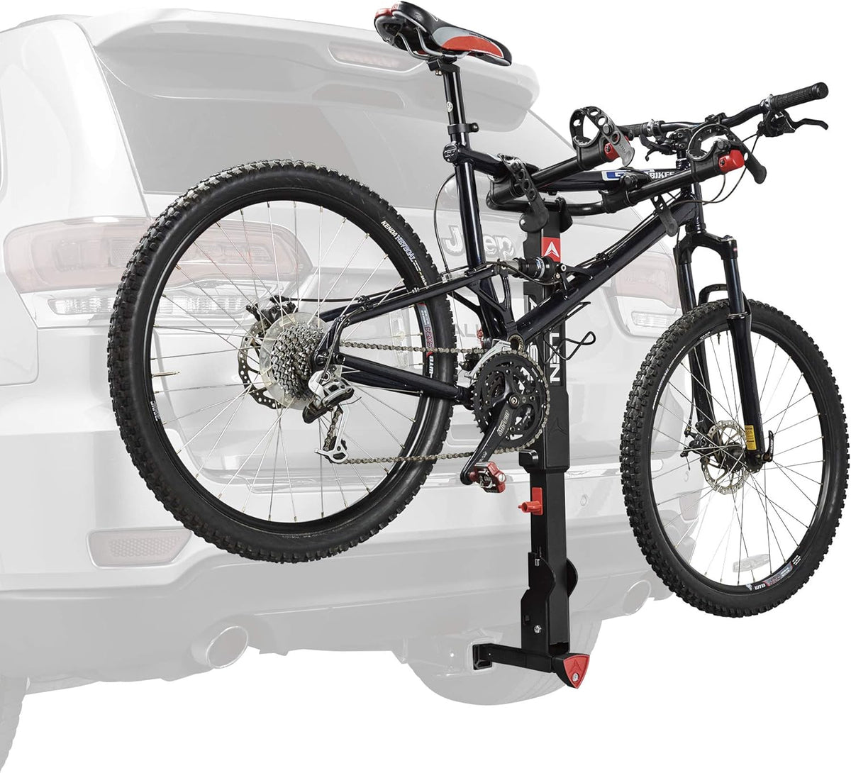 Fietsendrager – Fietsdrager – Trekhaakdrager – Fietsenrek – Fietsdrager Voor 2 Fietsen – Snelkoppeling En Kantelknop – Universele Pasvorm Voor 2 Inch En 1¼ Inch Trekhaak