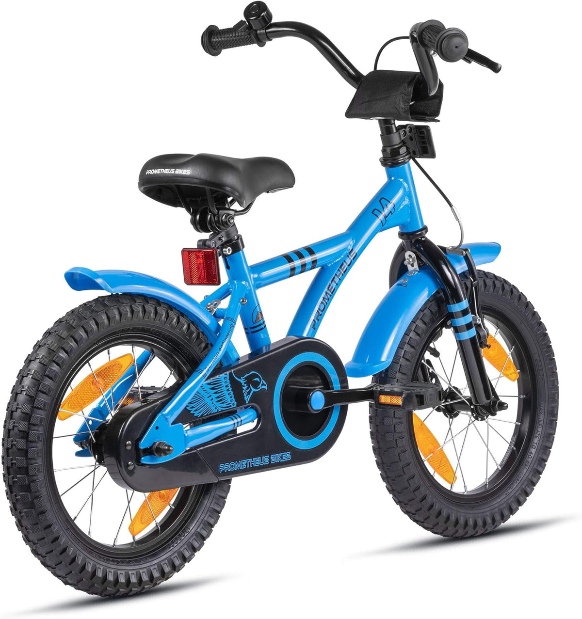 PROMETHEUS BICYCLES kinderfiets 14 inch fiets jongens meisjes van 4 jaar oude met zijwieltjes terugtraprem in blauw BMX