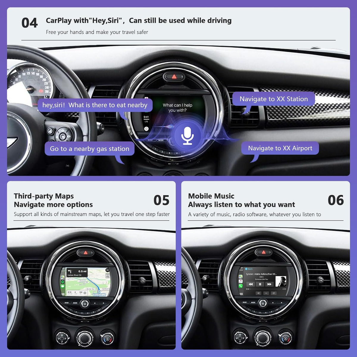 CarPlay Retrofit Kit – Draadloze CarPlay Adapter – Android Auto Interface – Multimedia Upgrade – Auto Smartphone Integratie – Eenvoudige Installatie Zonder Schermvervanging – Originele Bediening Met Knoppen
