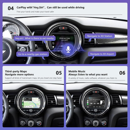 CarPlay Retrofit Kit – Draadloze CarPlay Adapter – Android Auto Interface – Multimedia Upgrade – Auto Smartphone Integratie – Eenvoudige Installatie Zonder Schermvervanging – Originele Bediening Met Knoppen