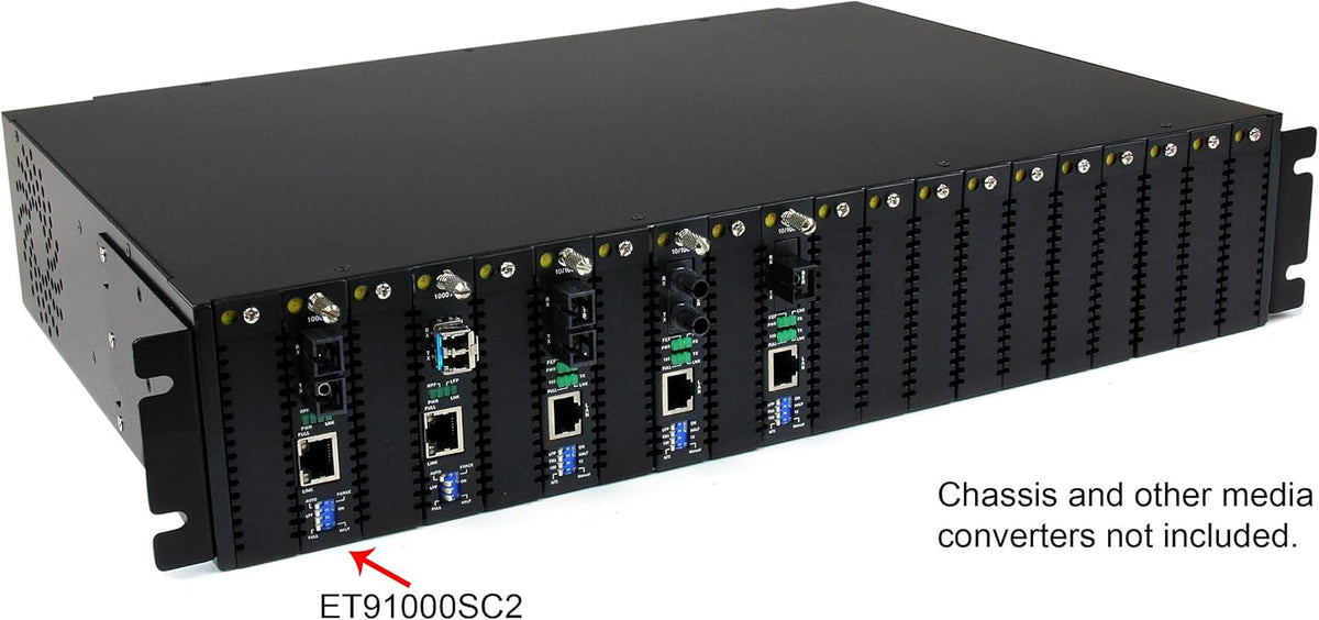 StarTech ET91000SC2 Gigabit Ethernet naar SC Multimode glasvezel mediaconverter