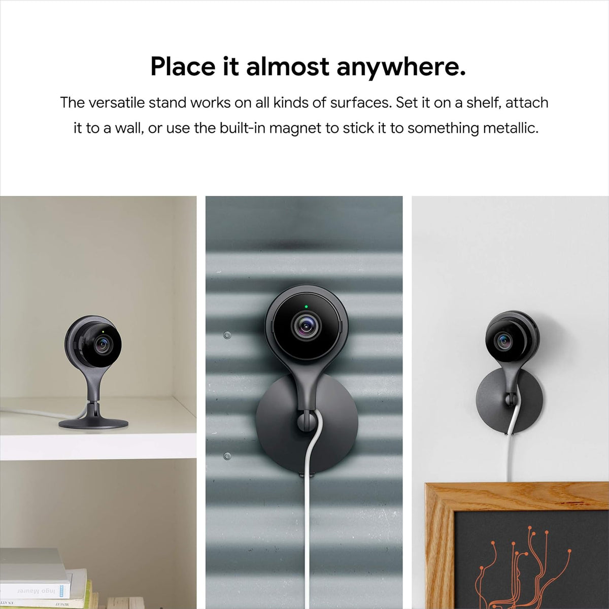 Nest Cam Indoor Security Camera Black Silver NC1102ES
