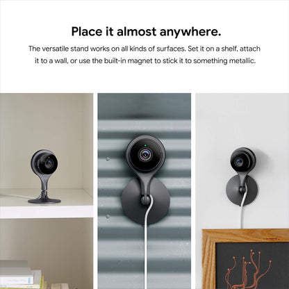 Nest Cam Indoor Security Camera Black Silver NC1102ES