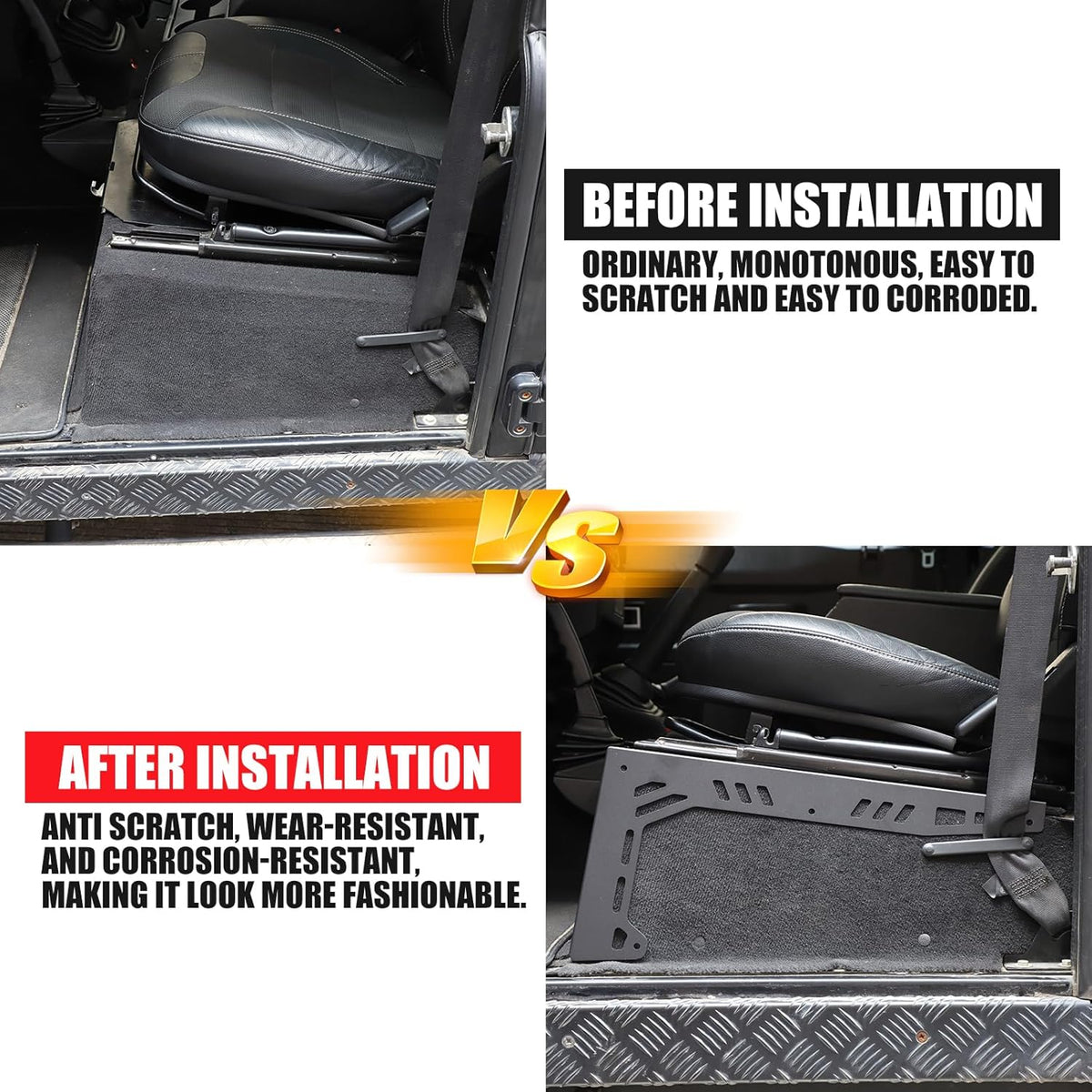 Cars Seat Beugel Mount voor Defender 2004-2018 Aluminium Auto Veiligheid Seat Side Mount Seat Beugels Modificatie Seat Beugel Interieur Styling Accessoires (2 Stks/Zwart)