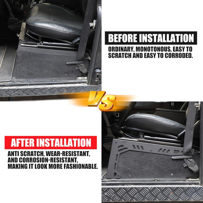 Cars Seat Beugel Mount voor Defender 2004-2018 Aluminium Auto Veiligheid Seat Side Mount Seat Beugels Modificatie Seat Beugel Interieur Styling Accessoires (2 Stks/Zwart)