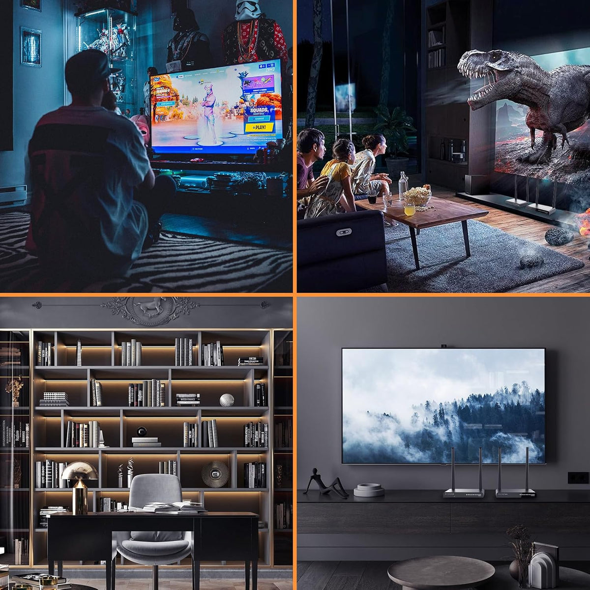 Kabelloser HDMI-Sender und -Empfänger 4K, Plug & Play-Kabelloses HDMI-Kit, KVM, IR-Fernbedienung, HDMI-Loop-Out, 5G-Stream-Video- und Audio-Extender für Laptop, Kamera, TV-Box zu Monitor, Projektor