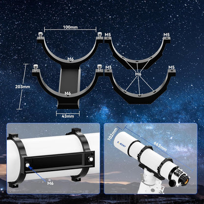 Svbony SV48P 102F6.5 Refractor Telescope, FMC Green Coated Lens Achromatic Glass Telescope OTA, 2.5" RAP Dual Speed Focuser Telescope for Visual Observation - QUORE