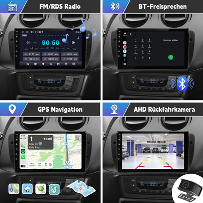 Autoradio – Multimedia Systeem – Navigatiesysteem – Inbouwradio – Touchscreen Radio – 9 Inch Android 13 – Draadloos CarPlay en GPS Met HD Achteruitrijcamera