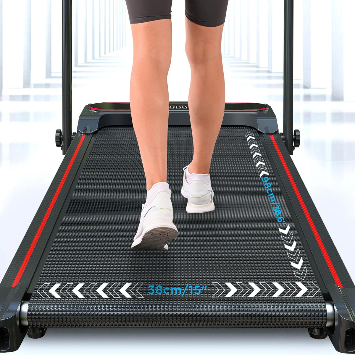 Loopband voor thuis met helling, 2-in-1 Walking Pad, inklapbaar loopband met helling, 2.5HP Onder bureau bureauloopband voor thuis & kantoor, afstandsbediening, Geen installatie (1-12 KM/H)