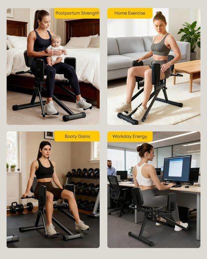GUUG Adductors Abductor Machine: Ianco Thigh Beentrainingsapparatuur Heupspieropbouw en Abductie Verstelbare Weerstand Voor Mannen En Vrouwen Zwart