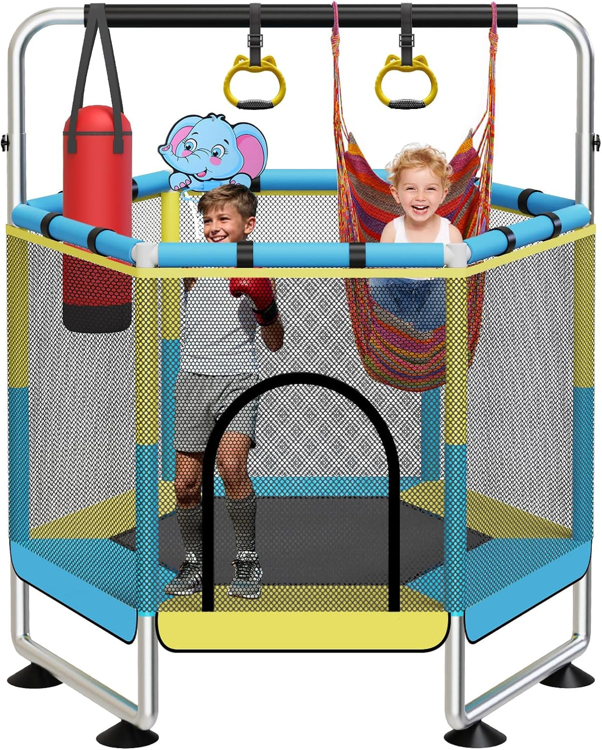 trampoline outdoor blauw