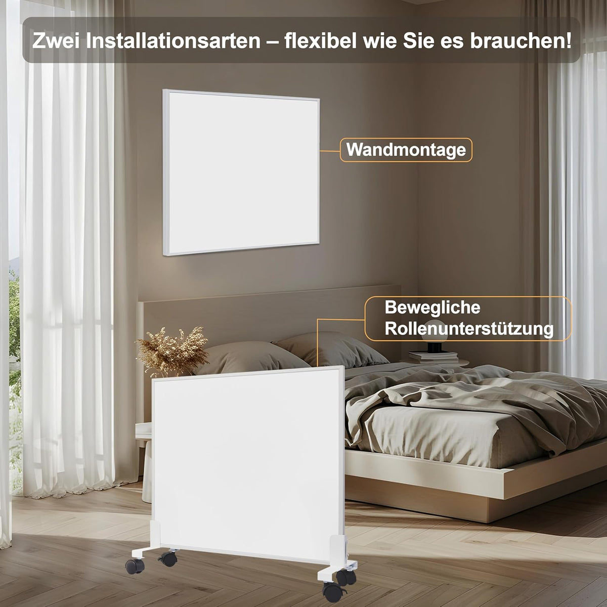 Infraroodverwarming Wandmontage 1000 W – Infrarood Wandverwarming – Warmtestraler – Wandkachel – Paneelverwarming – Snel Op Temperatuur In 2-4 Min – Stil In Gebruik