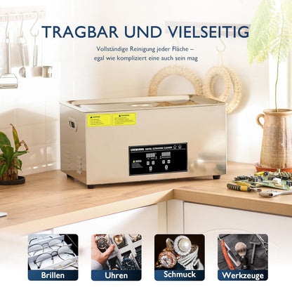 Ultrasoonreiniger – Ultrasoon Apparaat – Ultrasoon Bad – Schoonmaakapparaat – 22L – RVS 304 – 480W Ultrasoonvermogen